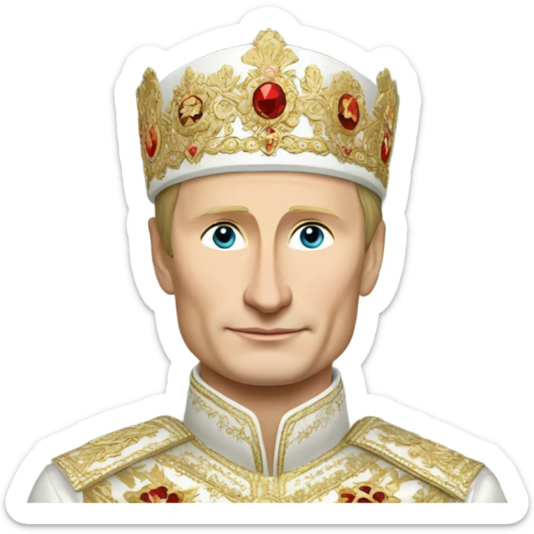 vladimir putin in Romanov dress full body sticker