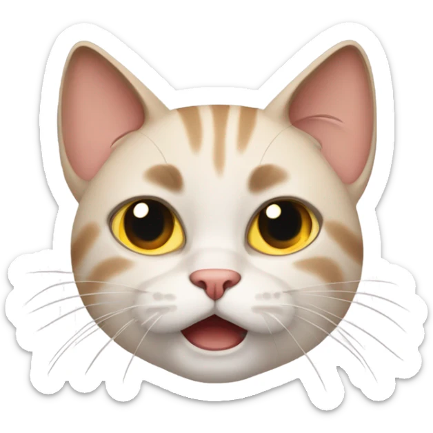 Annoyed cat sticker