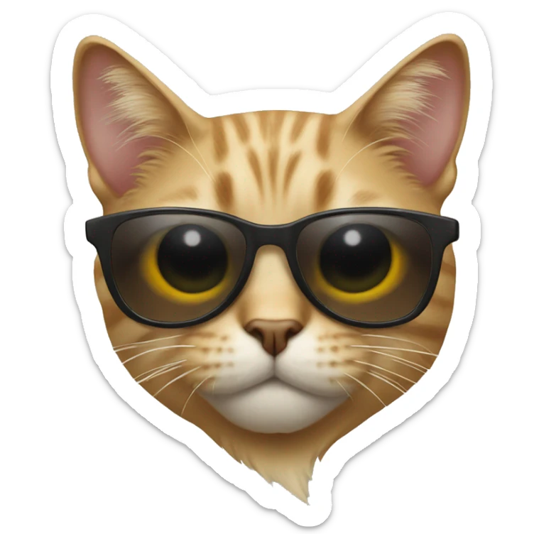 Cat with sunglasses sticker