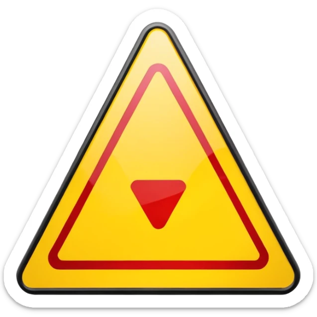 yield sign sticker