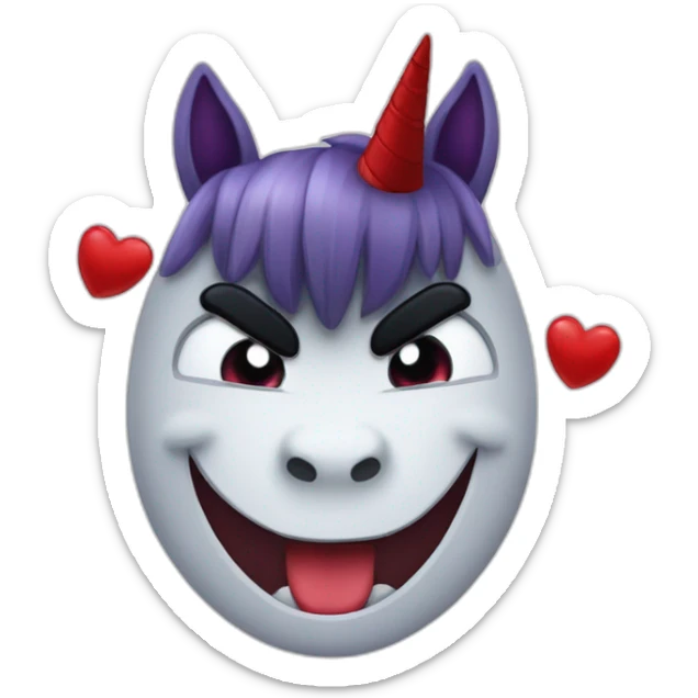 emoji of a character or object associated with the theme of the party, for example, a vampire emoji for a vampire party or a unicorn emoji for a unicorn party sticker