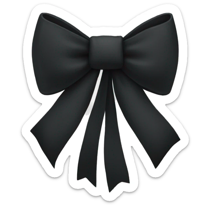 Black bow sticker