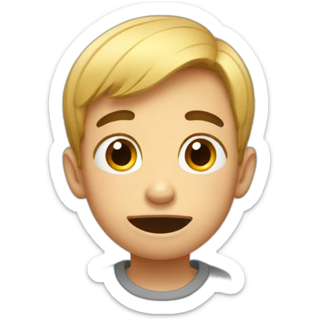 embarrassed boy sticker