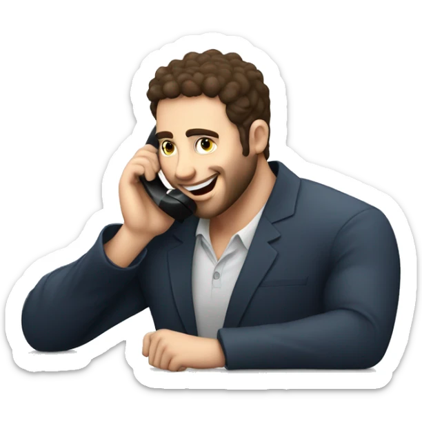 Jewish guy on the phone saying Call me after yom tov sticker