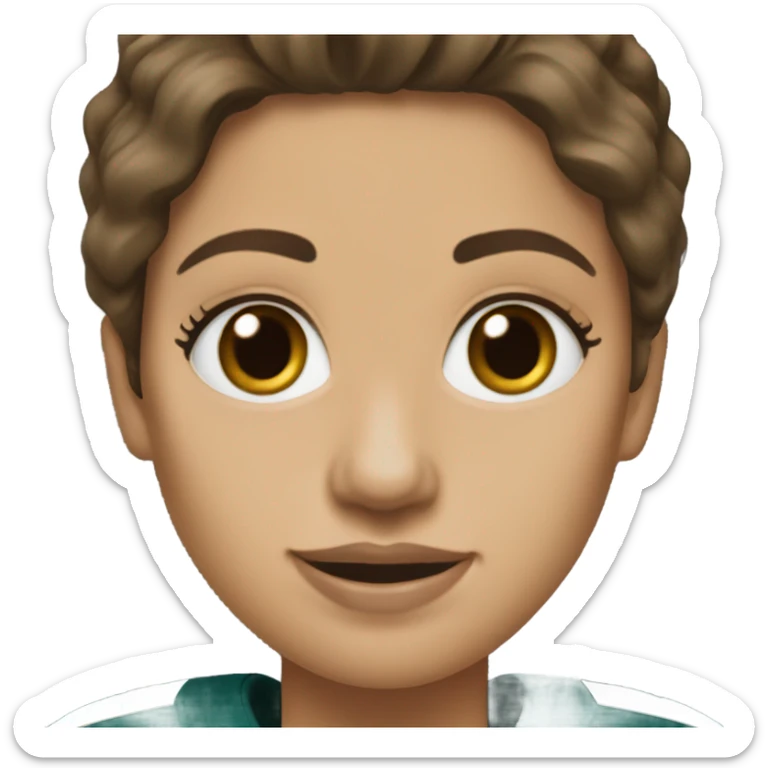 Philadelphia eagles fan, white woman with brown hair and brown eyes sticker