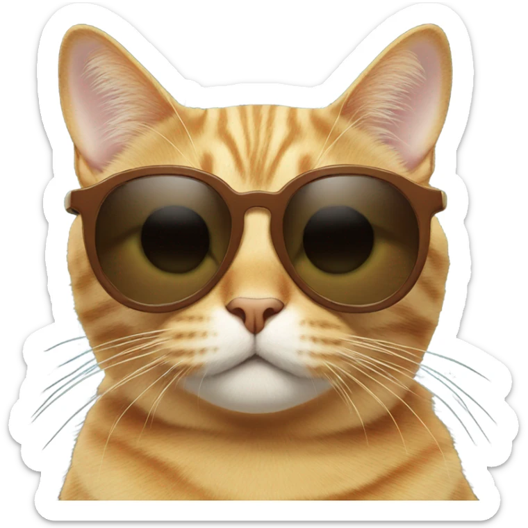 Cat with sunglasses sticker