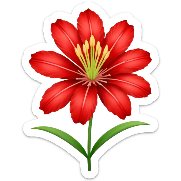 Quiero un emoji lindo para mí novia de la flor lycoris radiata me gusta pero quiero enviarlo como emoji, no cómo sticker  sticker