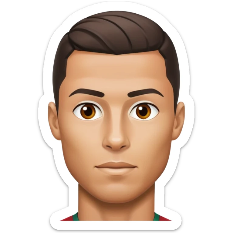 Cristiano Ronaldo soccer player in Portugal jersey number 7 sticker