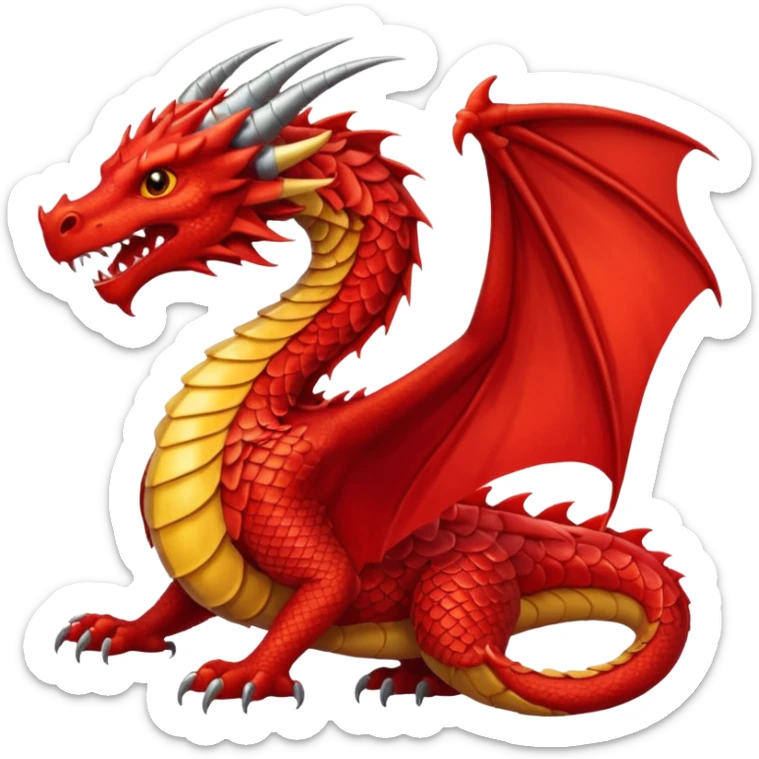 Red dragon sticker