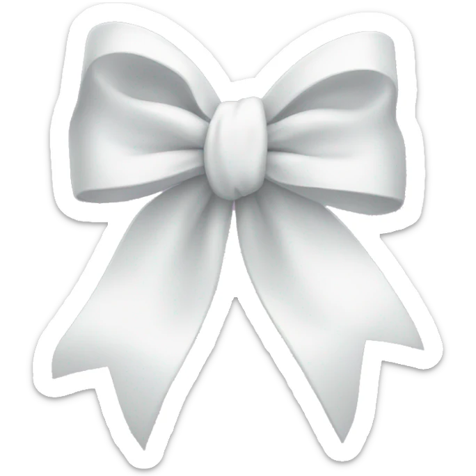 white bow sticker