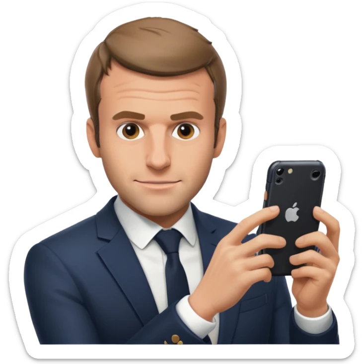 Macron qui joue a fornite  sticker