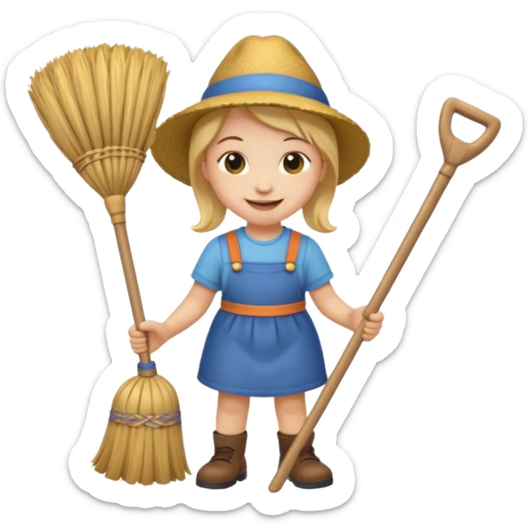 Emoji to encourage kids to do chores - should contain something about house chores sticker