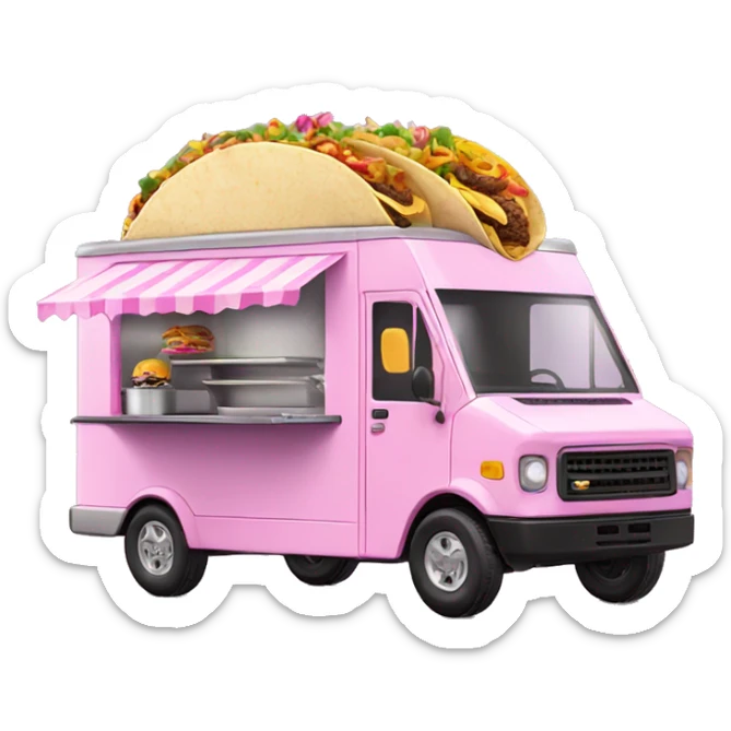 Barbie Toyota 2027 taco mini food truck  sticker