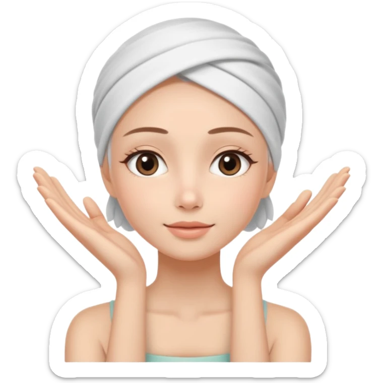 Minimal wellness-style emoji showing skin tightening,
a hand gently lifting and supporting facial skin upward,
subtle lifting gesture, smooth contours,
natural and calm look, non-medical, non-cosmetic,
no makeup, no injections, no surgery,
clean, modern, trustworthy wellness aesthetic sticker