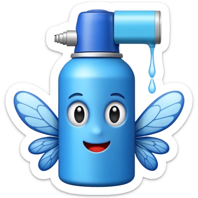 Emoji de OFF o repelente contra insectos en formato aerosol como un desodorane sticker