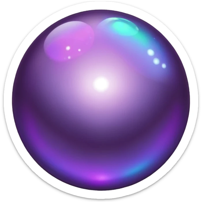 dark purple pearl with purple moon sticker