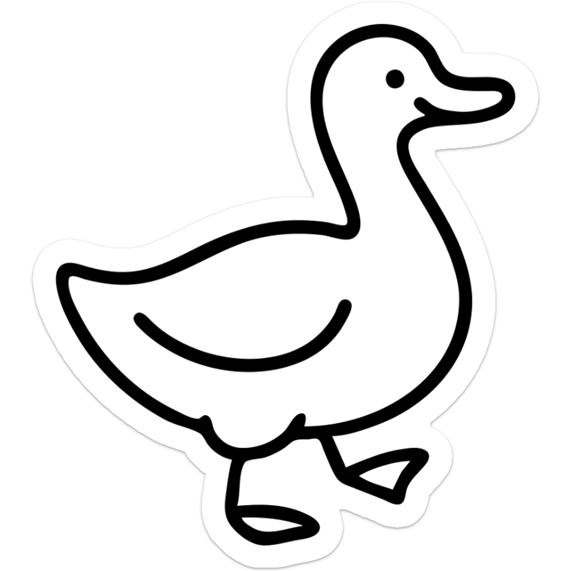 silly goose, simple pose sticker