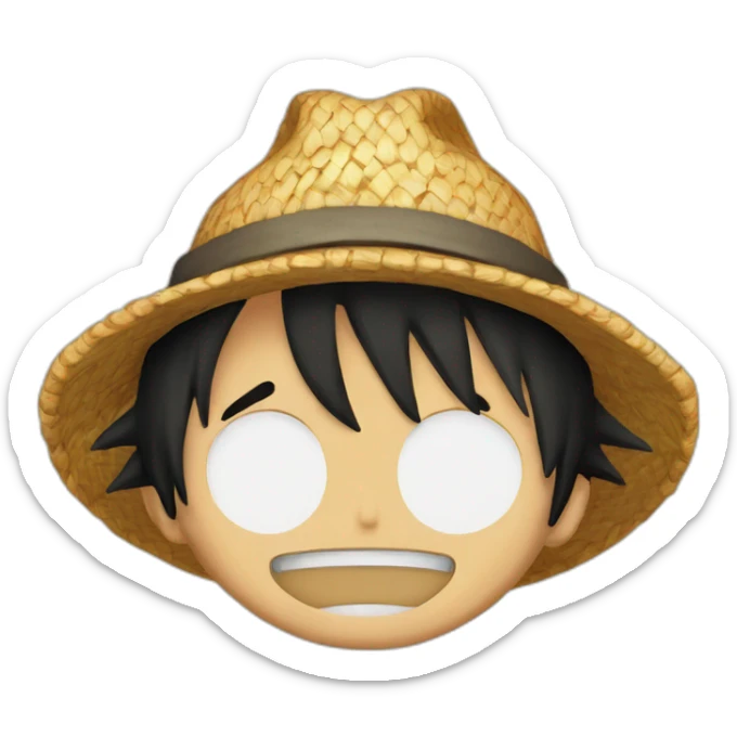 luffy hat sticker