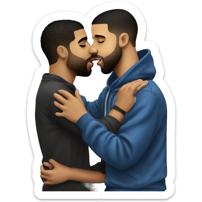 drake kissing drake kissing drake kissing drake sticker