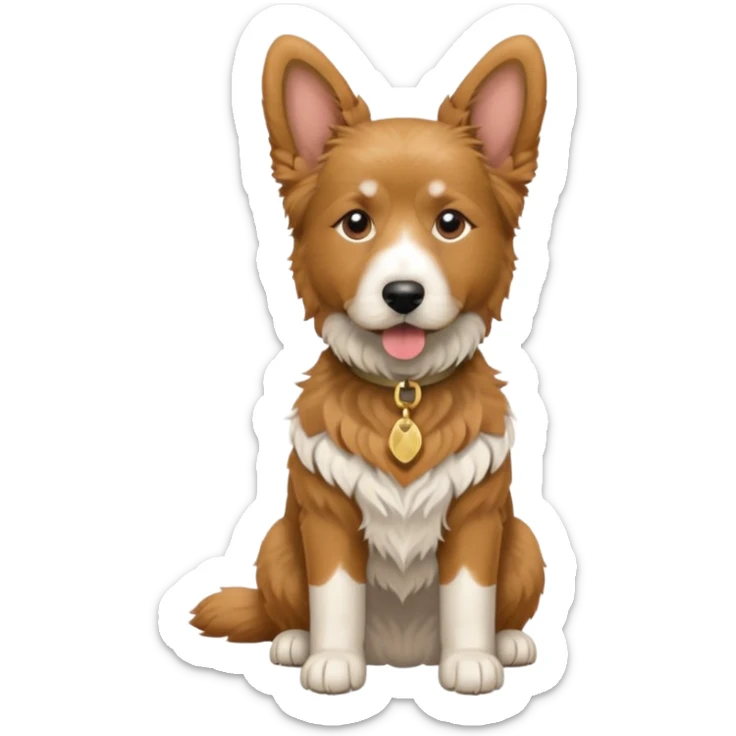 Military service dog, 25% havasana, 25% papillon, 25% terrier breed , 25% golden doodle  sticker