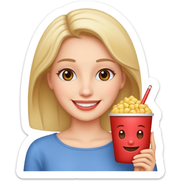 
woman who likes to watch romantic movies sticker