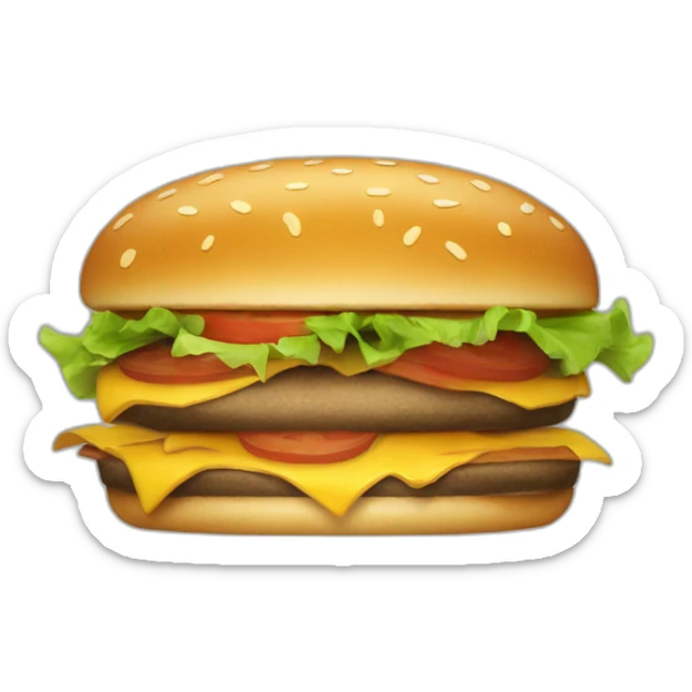 Un hamburger qui mange un hamburger qui mange un hamburger qui mange un hamburger sticker