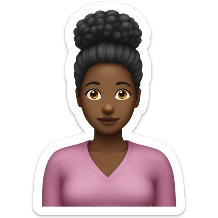 A black girl with afro hair who is taking care of herself  sticker