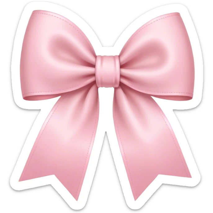 light pink bow on light pink bow sticker