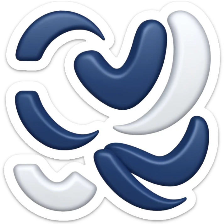 Make me the main colors of Bolton wanderes (white and navy blue) but do it like this ⚪️🔵 sticker