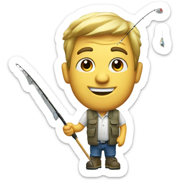 The guy from the commercial with a dollar on fishing rod sticker