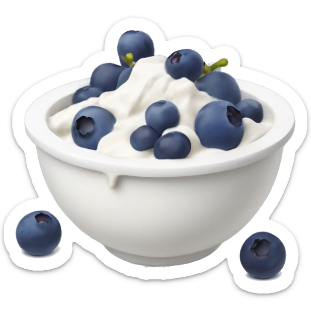 yoghurt bowl with grapes and blueberries sticker