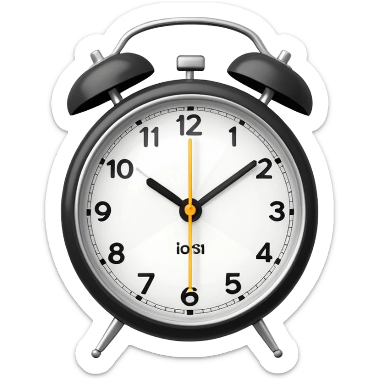 alarm oclock aesthetic and ios.18.1 and to show six in the morning sticker