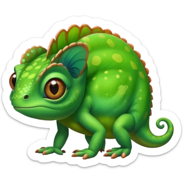 Quiero un camaleón que sea tierno y que sea parecido a él de Disney sticker
