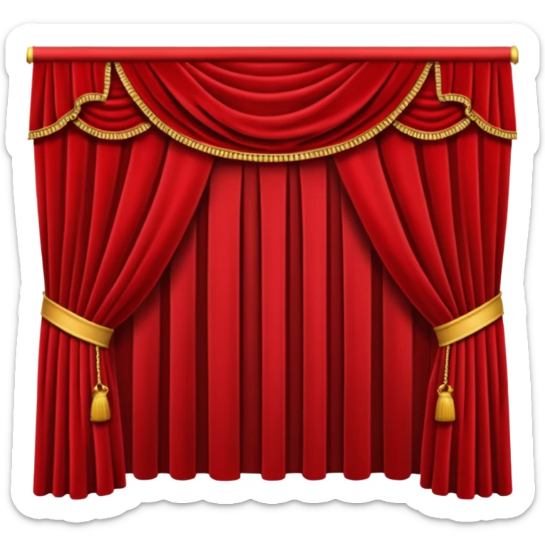 create a series of images for Theatre soft goods Inventory showing theatre curtains sticker