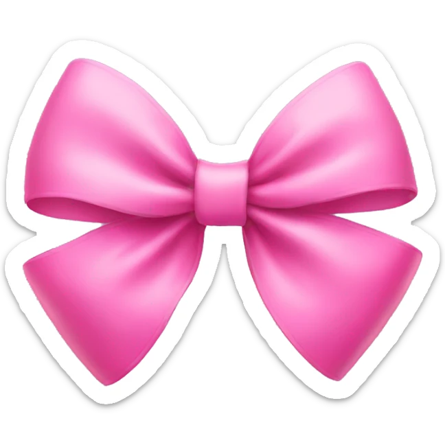 pink bow sticker