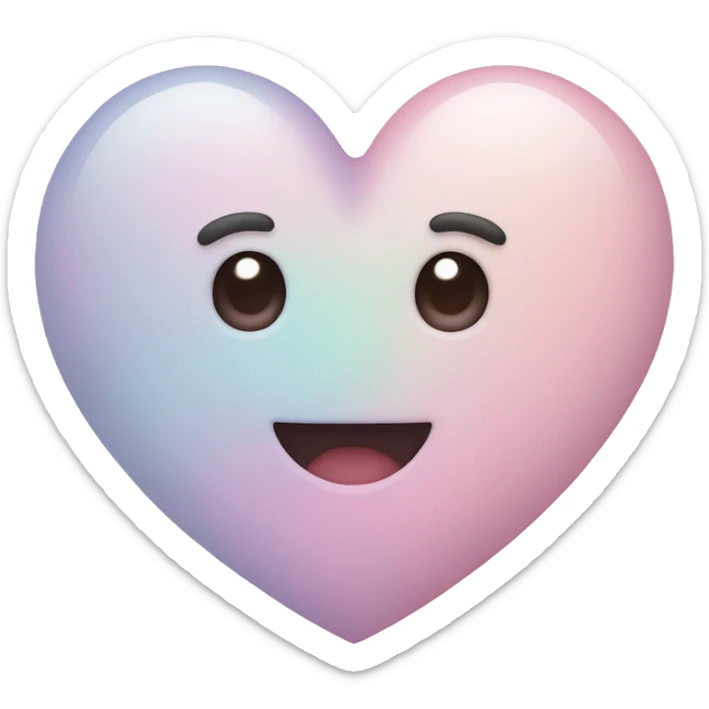 pastel heart sticker