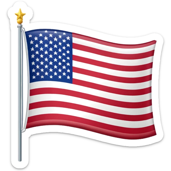 Flag of United States of Brazilia sticker