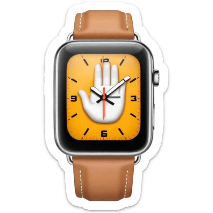 Just the finger like in the 4 picture but the watch on top of the sleeve  sticker