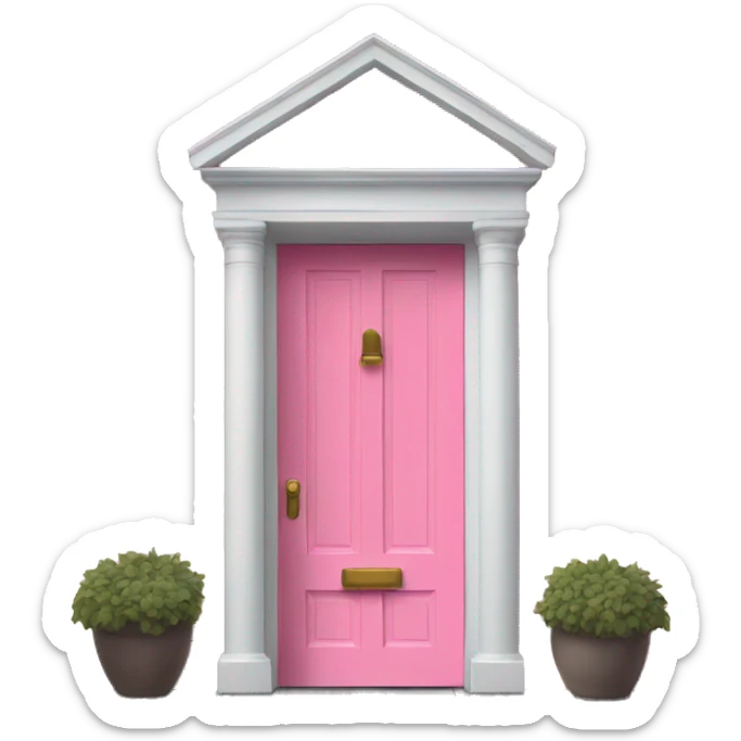 Pink door sticker
