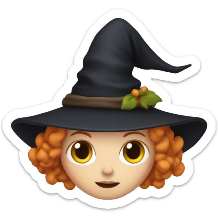 A witch with ginger hair  sticker