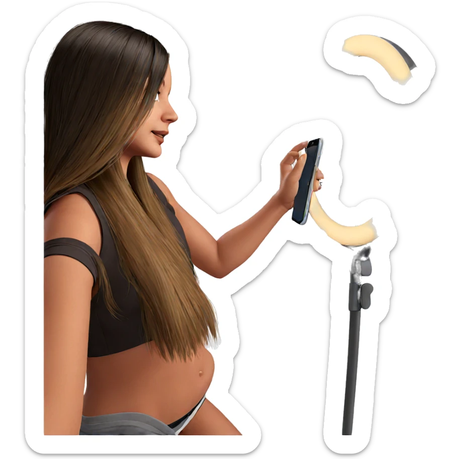 realistic portrait of girl sticker