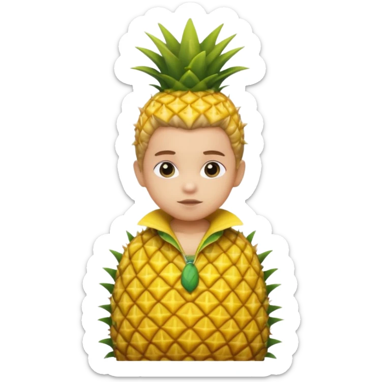 Kids in Fruit Clothes 
A child dressed as a pineapple with spiky yellow costume.



































 sticker