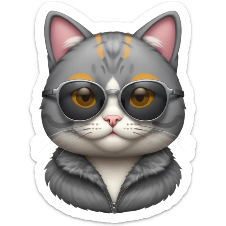 Cat with sunglasses sticker