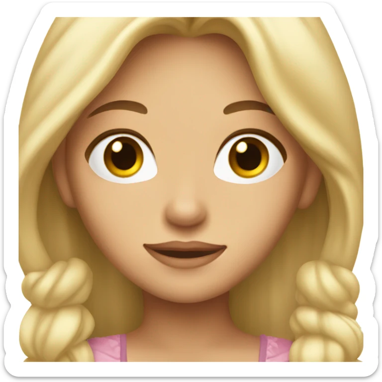 Princess with dirty blonde hair and brown eyes  sticker