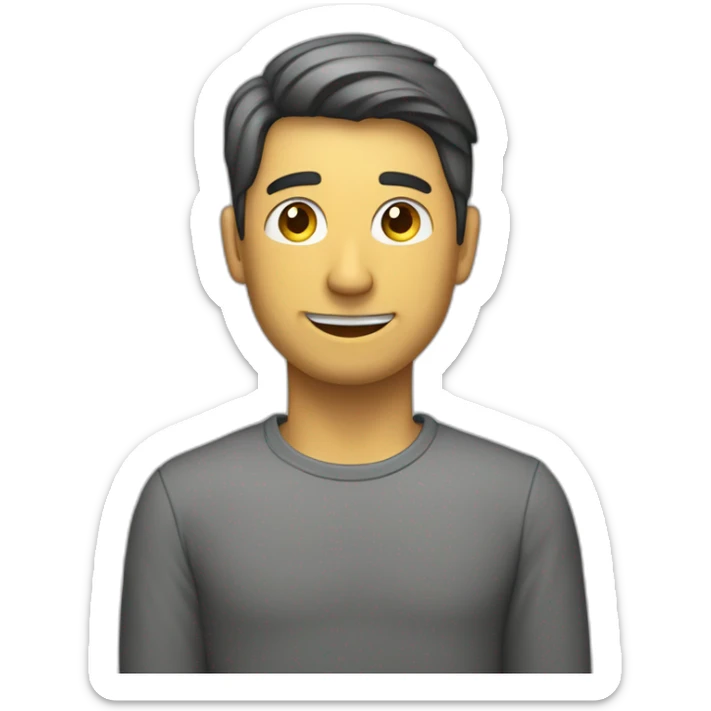 Un homme qui tend un bras vers la gauche, avec son autre bras, qui est plié au niveau du coude aussi vers la gauche sticker