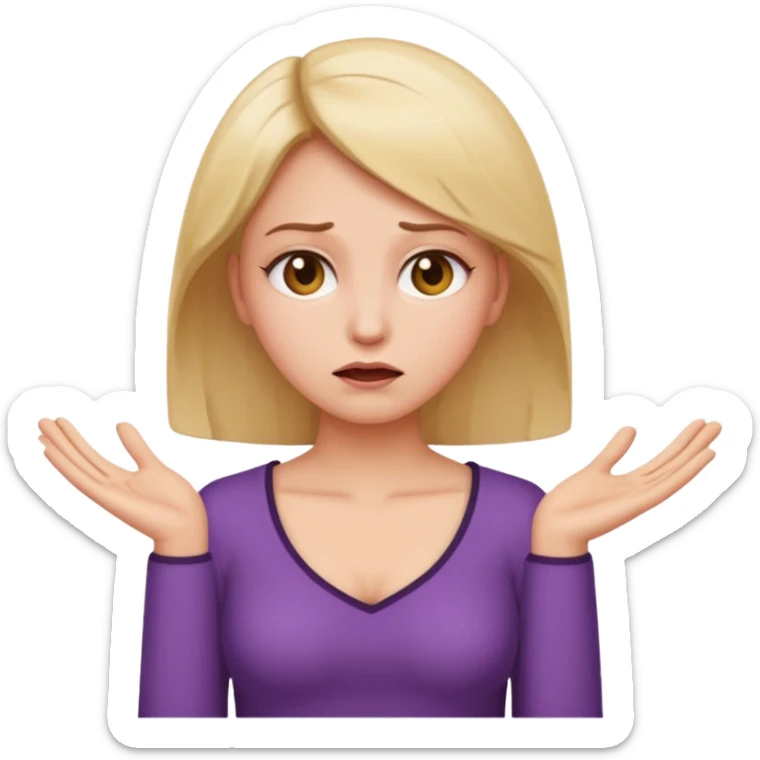 I want the information woman emoji but with the pleading emoji for the face sticker
