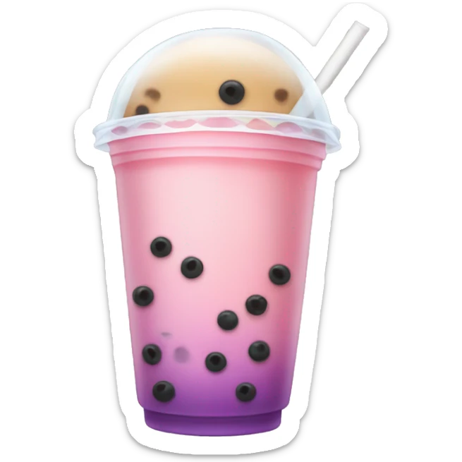 Bubble tea sticker