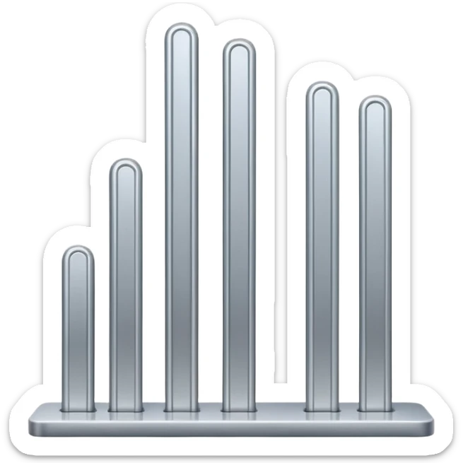 📶 A series of vertical bars in ascending height, representing cell signal strength.” sticker