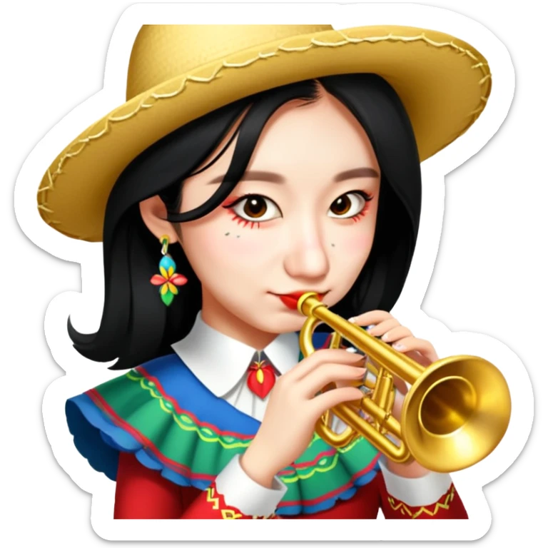 Mariachi Trumpet Player sticker