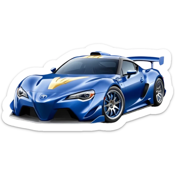 Wonder Woman’s Long wheelbase widened pearly night blue 2nd generation 2025 Toyota 86 hypercar racer sticker